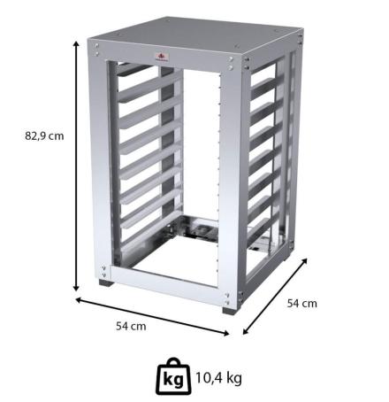 MESA DESMONTÁVEL PROGÁS MES-008 PARA FORNO PRP-008 EM INOX