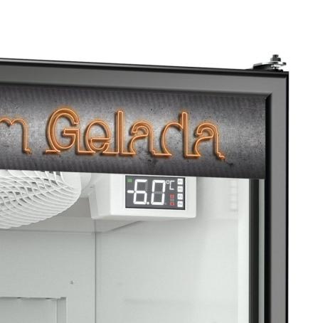 CERVEJEIRA 410L PORTA DE VIDRO PRETO GELOPAR GRBA-400PV