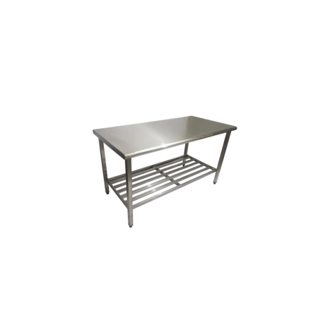 MESA 1,50X0,70 INOX 430 COM GRADE INFERIOR FIXA