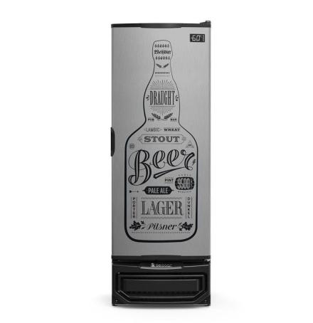 CERVEJEIRA VERTICAL 410 LITROS PORTA CEGA GRBA-400 GW TI