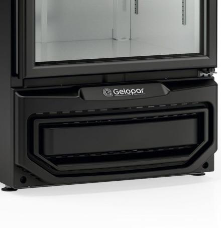 CERVEJEIRA 410L PORTA DE VIDRO PRETO GELOPAR GRBA-400PV