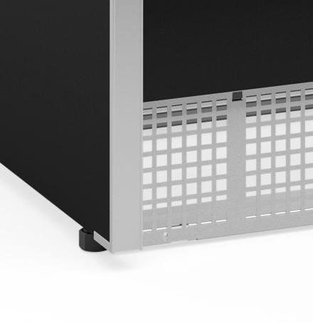 VITRINE NEUTRA GELOPAR AURORA PRETA 140CM MNPA-140R PR