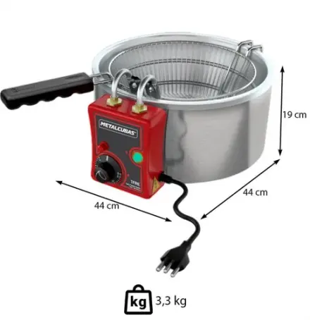 TACHO FRITADOR ELÉTRICO METALCUBAS TFRE 5