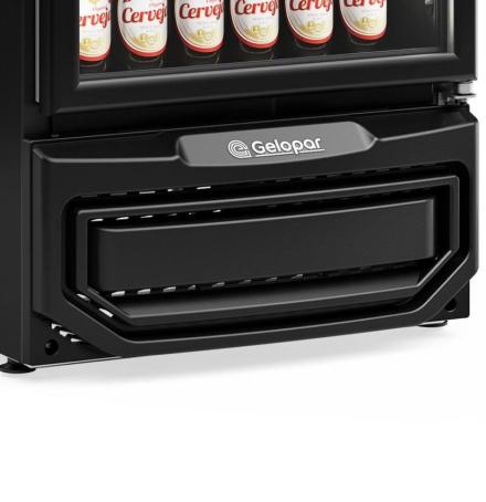 CERVEJEIRA/EXPOSITOR VERTICAL 410L PORTA DE VIDRO GRBA-400V LB PR ALL BLACK