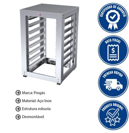 MESA DESMONTÁVEL PROGÁS MES-008 PARA FORNO PRP-008 EM INOX
